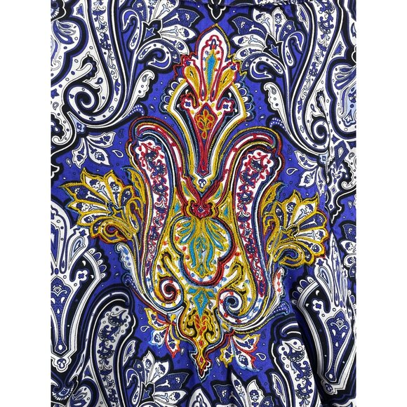 Robert Graham Men's XL Paisley Button Down Embroidered Flip Cuff Dress Shirt - Picture 15 of 15